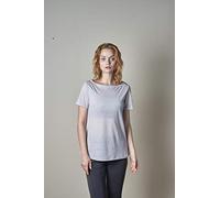 super.natural Camiseta Fina de Manga Corta para Mujer, con Lana de Merino, W Everyday SS, Mujer, SNW015710K40XS, Gris Claro, Extra-Small
