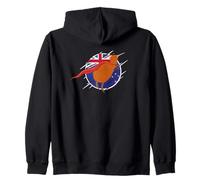 Super Nueva Zelanda Bandera Imagen Kiwi pájaro Viaje Vacaciones diversión Sudadera con Capucha