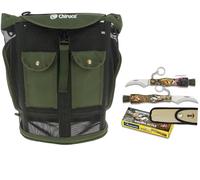SUPER-OCIO Pack Mochila Chiruca para recoger setas + 1 Navaja setera 18258 Hoja 7,2cm con funda
