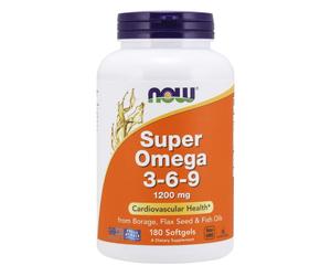 Super Omega 3-6-9, 1200mg - 180 cápsulas blandas
