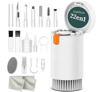 Super Pack Kit Limpieza Electrónica 22 en 1 Dukfims®| para PC, Móvil, Auriculares y Pantallas | Herramientas Multifunción + Toallitas Extra + Manual | Limpieza Profunda de Teclados y Puertos