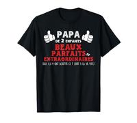 Super Papa de 2 - Diseño Especial Día del Padre Humor Camiseta