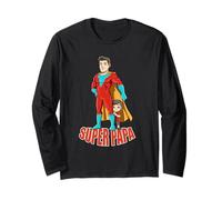 Super Papá Héroe Super Papá Día del Padre Papá Héroe Manga Larga