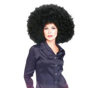 Súper Peluca Afro Negro Adultos 60s 70s Lujo Disfraz Hombre Hippie