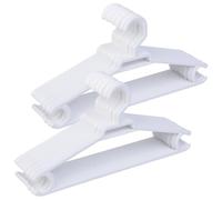 Super Perchas de Plástico Resistentes para Adulto | Color Blanco | Pack 24 Unidades | Tamaño 42x21 cm | Perchas Ligeras y Reforzadas para Abrigos, Trajes y Chaquetas - Fabricado en España