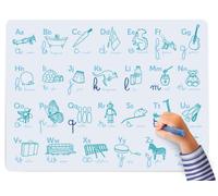 SUPER PETIT - Abecedario 100% silicona - Juego educativo para niños +3 años - Aprender alfabeto y escritura cursiva - Materna y CP - Método Montessori - Borrado y reutilizable - Set de 40 x 30 cm