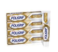 Super Poligrip Extra Care - Crema Adhesivo para Prótesis Dentales, Sin Zinc, 2.2 onzas (Paquete de 4)