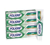 Super Poligrip Zinc Free Denture Adhesive Cream, 2.4-Ounce Tubes (Pack of 4) by Super Poli-Grip
