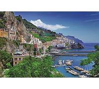 Super Power® 1000 Piezas Mar Egeo Italia Positano Famosa Ciudad Europea Puerto Marítimo Paisaje Hogar Marco de Fotos Decoración Adultos Juegos Puzzles de Madera