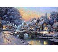 Super Power® 1000 Piezas Puente de Agua de Invierno Pintura al óleo Paisaje Puzzle de Madera Juguetes Rompecabezas para Adultos Romántico