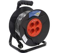 Super Power 56732 Prolongador Eléctrico con Enrollador, 25 m