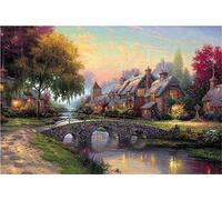 Super Power® Rompecabezas de Madera de 1000 Piezas de Thomas Kinkade Puzzle Colorida Pintura al óleo Paisaje Rompecabezas Familia Decoración de Pared Regalos de Cumpleanos