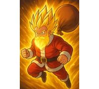 Super Powered Santa Anime Christmas Notebook: Great for note-taking, journaling, sketching, or holiday planning