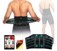 SUPER PRO Faja Lumbar para Hombre y Mujer - Soporte Lumbar Alivio Dolor de Cintura y Espalda Correas Doble Ajuste. Cinturón Lumbar Transpirable Trabajo. Faja Lumbar Deportiva. Gratis parches de calor