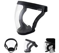 Super Protective Face_Shield - Full Face Protective Shield Visor, Apomkjoe Durable Transparent Face_Mask Clear Face_Shield, HD Anti-Fog Reusable Face Protective Cover - for Male Female Adults (Black)