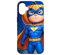 Super Pumpkin Boy Superhéroe Jack O Lantern Carcasa para iPhone 16 Plus