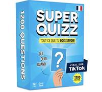 Super Quizz - Versión Francesa - Jeu Trivial - Jeux de Société Adulte avec 1200 Questions de Culture Générale - Jeu de Societe avec Cartes - Jeu Pour la Famille avec Adolescents - Cadeau Garçons