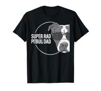Super RAD Pitbull Dad Día del Padre Pit Bull Dog Owner Graphic Camiseta