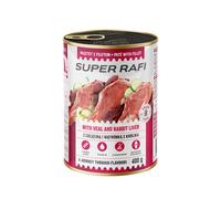 Super Rafi: comida húmeda para perros con ternera e hígado de conejo, 400 g