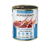 Super Rafi con cordero y corazones de pavo para perros 12x800 g