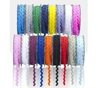 SUPER RIBBONS®™ - Bobina completa de 13 mm de calidad RIC RAC para cinta/trenza/recorte, carrete de 20 metros, color verde