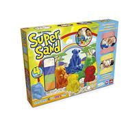 Super Sand- Arena Moldeable Súper Safari, Color Azul, Rojo, Amarillo (Goliath 83.226)