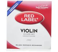 Súper sensibles etiqueta roja 2102 - Juego de cuerdas para violín, 1/8