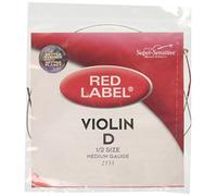 Súper sensibles etiqueta roja 2134 violín D cadena, 1/2
