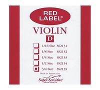 Súper sensibles etiqueta roja 2135 violín D cadena, 3/4
