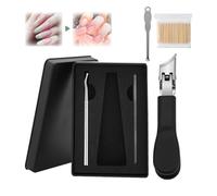 Super Sharp Oblique Nail Clippers, 2025 New Three Sets of Eagle Beak Beveled Nail Clippers, Wide Jaw Opening Anti-Splash Slanted Nail Clipper, for Thick Nails, Seniors&Ingrown Care (Black-a)