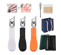 Super Sharp Oblique Nail Clippers, 2025 New Three Sets of Eagle Beak Beveled Nail Clippers, Wide Jaw Opening Anti-Splash Slanted Nail Clipper, for Thick Nails, Seniors&Ingrown Care (Mix-3Pcs)