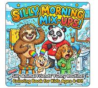 Super Silly Morning Routine Coloring Book: Funny Daily Habit Adventures with Big Easy Designs for Kids Ages 4-10