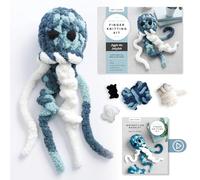 Super Simple Finger Knitting Kit Jiggle the Jellyfish: Everything You Need Is Included: Chunky Yarn, Fiberfill, Instruction Booklet, Exclusive ... and Collectible Sticker; Beginner Friendly!