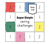 Super Simple Saving Challenges: Easy & Simple saving | Low income | Budgeting | 8.5 x 8.5 inches | 100 pages