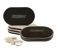 Super Sliders 4713995N - Deslizadores de Muebles Pesados Reutilizables XL para Todas Las Superficies con Alfombra autoadhesiva Adicional, Lino (Paquete de 8), 9-1/2 x 5-3/4 Pulgadas