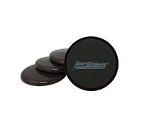 Super Sliders - Deslizadores Redondos Reutilizables para Muebles de 3 1/2 Pulgadas para alfombras, Movimiento sin Esfuerzo y protección de Superficie, Color marrón (Paquete de 4)