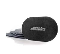 Super Sliders Muebles ovalados Reutilizables de 5 3/4 x 9 1/2 Pulgadas para Superficies duras, Movimiento sin Esfuerzo y protección de Superficies, Gris (Paquete de 4)