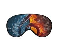Super Smooth Soft Ice and Fire Rock Music Note Art Antifaz para dormir Avión Dry Eye, antifaz para dormir para niñas, mujeres y niños, alivia el estrés ocular