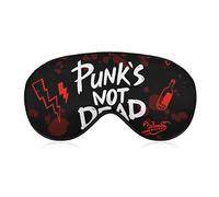 Super Smooth Soft Punk Rock Set Skull PunksDead Words Red Black Pattern Eye Mask para niños niñas, Eye Cover con banda elástica Sleeping Eye Mask Plane Eye Cover para viajes Trabajo Turno Dormir siest
