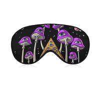 Super Smooth Soft Trippy Magical Mushrooms Universe Art Antifaz para dormir para hombres, mujeres y niños, visera con correa elástica Antifaz para dormir Plane Eye Cover para viajes