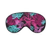 Super Smooth Soft Trippy Red Blue Leaf Art Eye Mask para siestas Plane Yoga, 3D Eye Cover para hombres, mujeres y niños, aliviar el estrés ocular