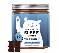 Super Snooze Sleep Vitamin - Sueño - Gummies con 1mg Melatonina - Altamente dosificado con Vitamina B6 - 90 unidades (3 meses) - Sin azúcar, Vegano - Bears with Benefits