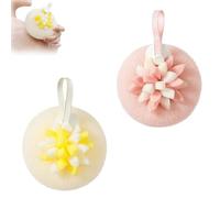 Super Soft Sunflower Suction Cup Bath Ball, 2025 New Bath Sponge, Shower Ball Sponge, Exfoliating Baths Sponges Cleaning Brush Shower Balls For Women And Men (B)