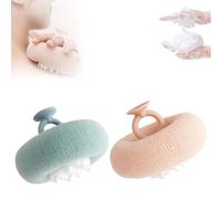 Super Soft Sunflower Suction Cup Bath Ball, 2025 Upgraded 2-in-1 Sunflower Bath Ball Exfoliating Shower Brushes,Shower Gloves Exfoliating Accessories for Men and Women(Pink+green)