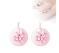 Super Soft Sunflower Suction Cup Bath Ball, 2025 Upgraded 2-in-1 Sunflower Bath Ball Exfoliating Shower Brushes,Shower Gloves Exfoliating Accessories for Men and Women(Hot Pink*2)