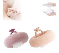 Super Soft Sunflower Suction Cup Bath Ball, 2025 Upgraded 2-in-1 Sunflower Bath Ball Exfoliating Shower Brushes,Shower Gloves Exfoliating Accessories for Men and Women(Purple+pink)