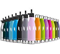 Super Sparrow Botella Agua Acero Inoxidable - 750ml - Botella Agua + Paja (2 Tapones) - Sin BPA, Botella Termica para Niños & Adultos, Deporte, Oficina, Yoga, Ciclismo