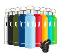 Super Sparrow Botella Agua Acero Inoxidable - Botella Agua Niños - 1L - Botella Termica Boca Estándar - Sin BPA, para Niños & Adultos, Deporte, Oficina, Yoga, Ciclismo