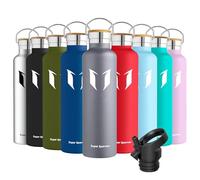 Super Sparrow Botella Agua Acero Inoxidable - Botella Agua Niños - 1L - Botella Termica Boca Estándar - Sin BPA, para Niños & Adultos, Deporte, Oficina, Yoga, Ciclismo