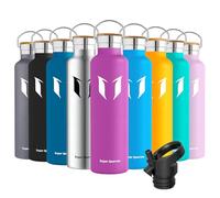 Super Sparrow Botella Agua Acero Inoxidable - Botella Agua Niños - 1L - Botella Termica Boca Estándar - Sin BPA, para Niños & Adultos, Deporte, Oficina, Yoga, Ciclismo